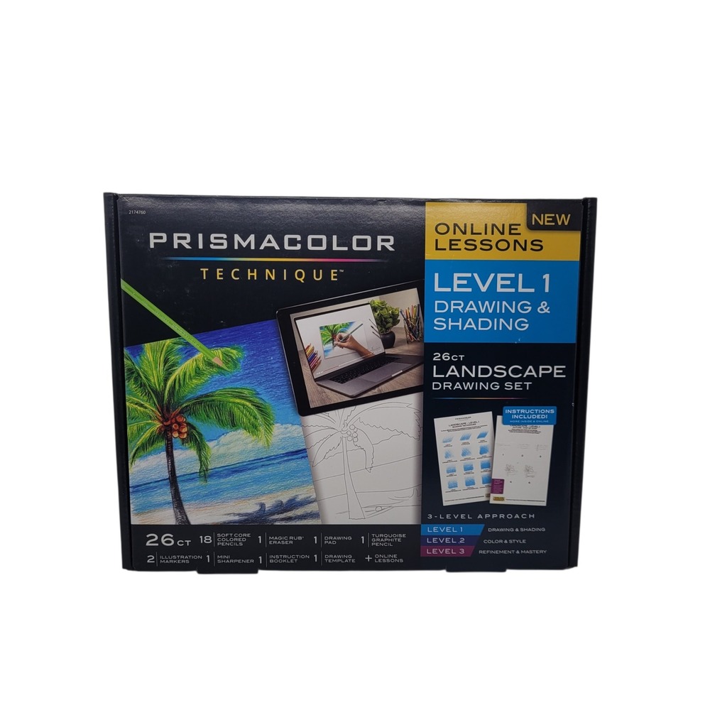 Prismacolor Technique Level 1 Landscape Drawing Set 26ct Pencils Markers 2174760